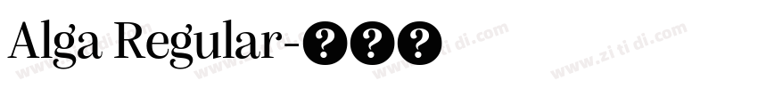 Alga Regular字体转换